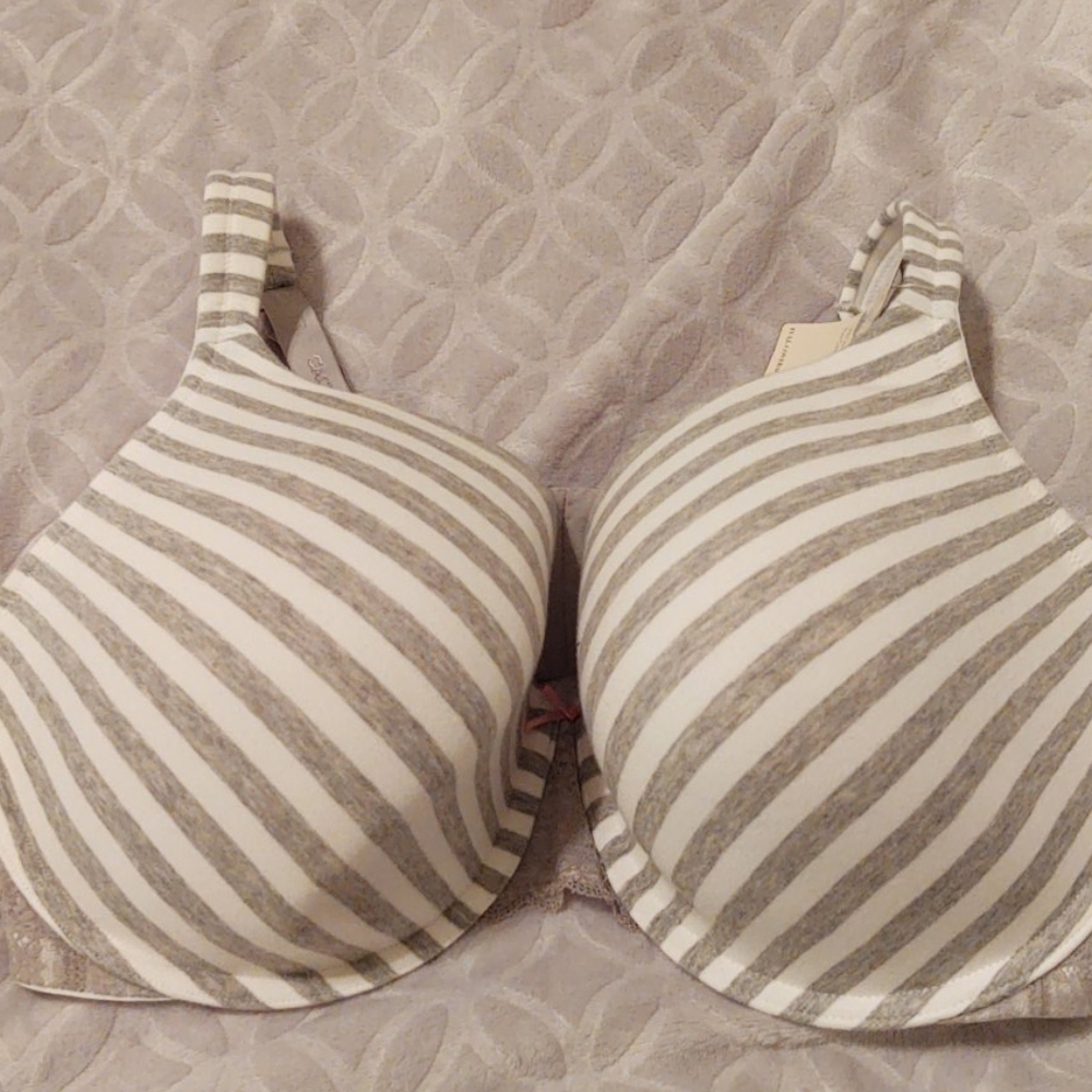 Cacique grey/wht stripe full coverage44DDDNew